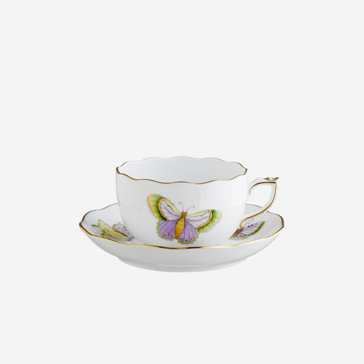 Herend | Royal Garden Butterfly Teacup & Saucer - Bonadea