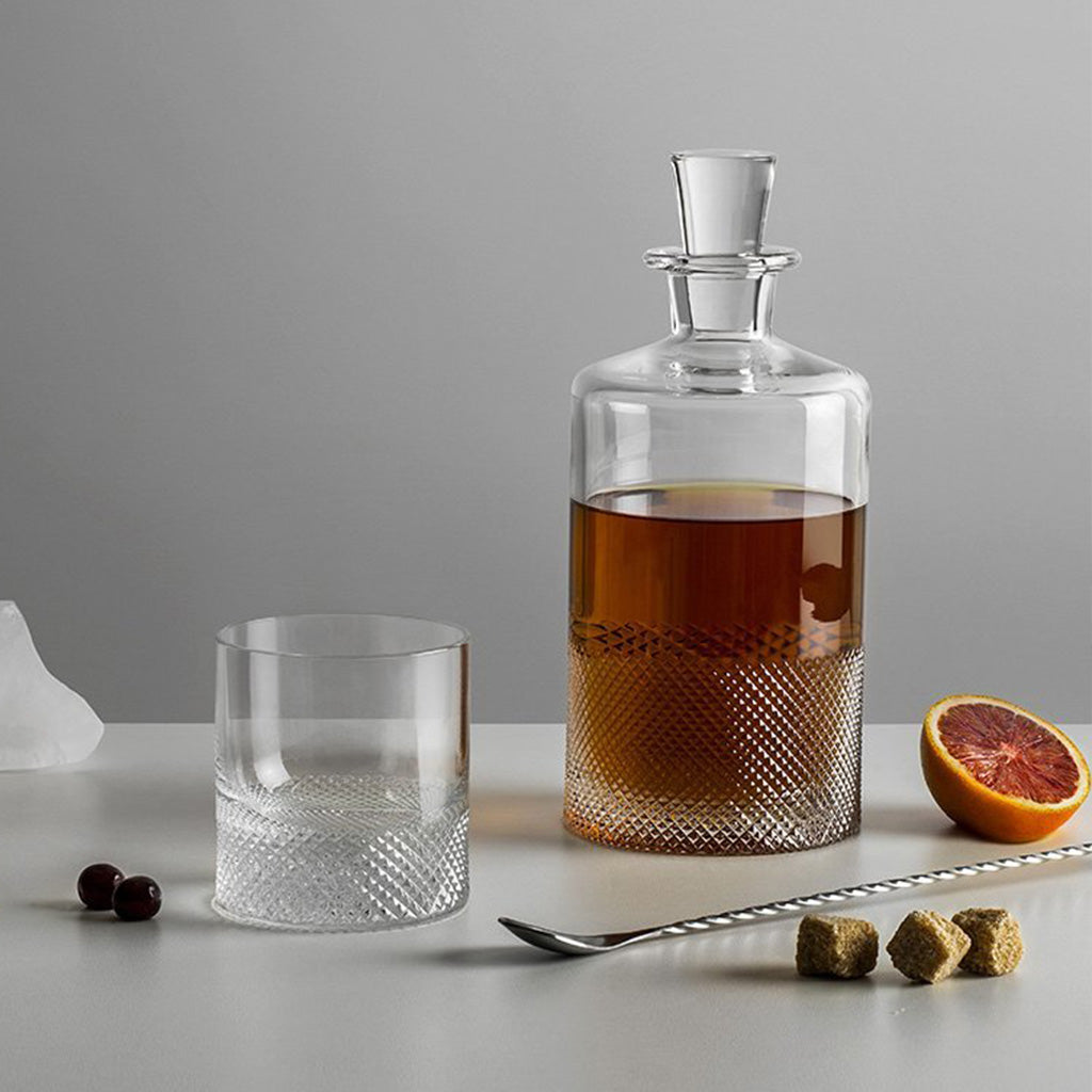 Richard Brendon Diamond Cut Crystal Whiskey Glass & Decanter on Food52