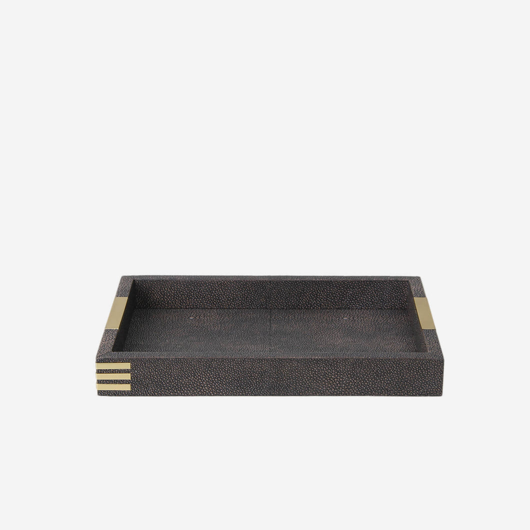 Christie Desk Tray Charcoal Shagreen