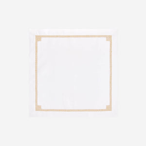 Daisy Chain Hemstitch Gold Napkin