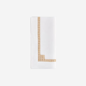 Daisy Chain Hemstitch Gold Napkin