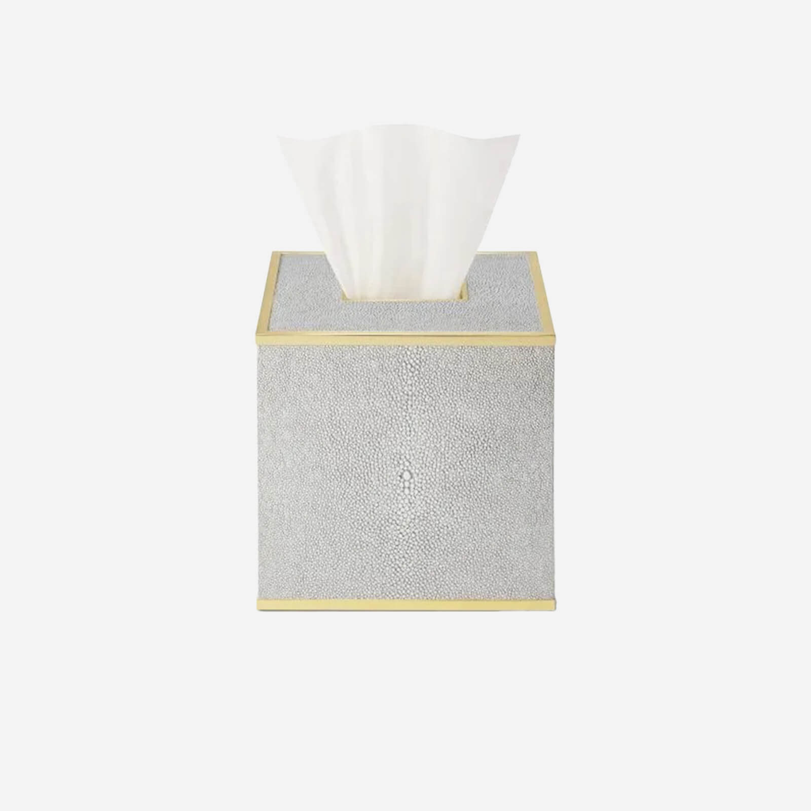 Classic Shagreen Tissue Box Cover Dove