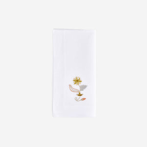 Jacobean Flowers Dinner Napkin Style II - Set of 6