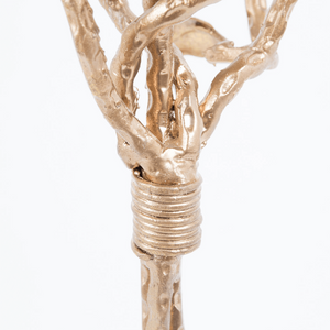 Antique Gold-Lacquered Metal Tree Candelabra