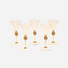 Load image into Gallery viewer, Salviati Venetian Renaissance Revival Wine Glasses  - Set of 5
