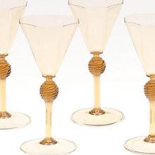 Load image into Gallery viewer, Salviati Venetian Renaissance Revival Wine Glasses  - Set of 5
