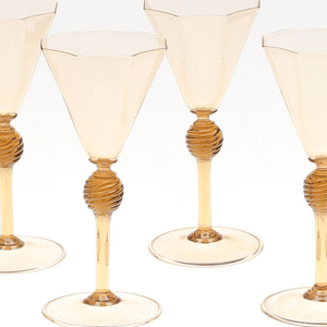 Salviati Venetian Renaissance Revival Wine Glasses  - Set of 5