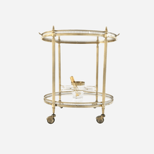 Load image into Gallery viewer, An Antique Brass Drinks Trolley
