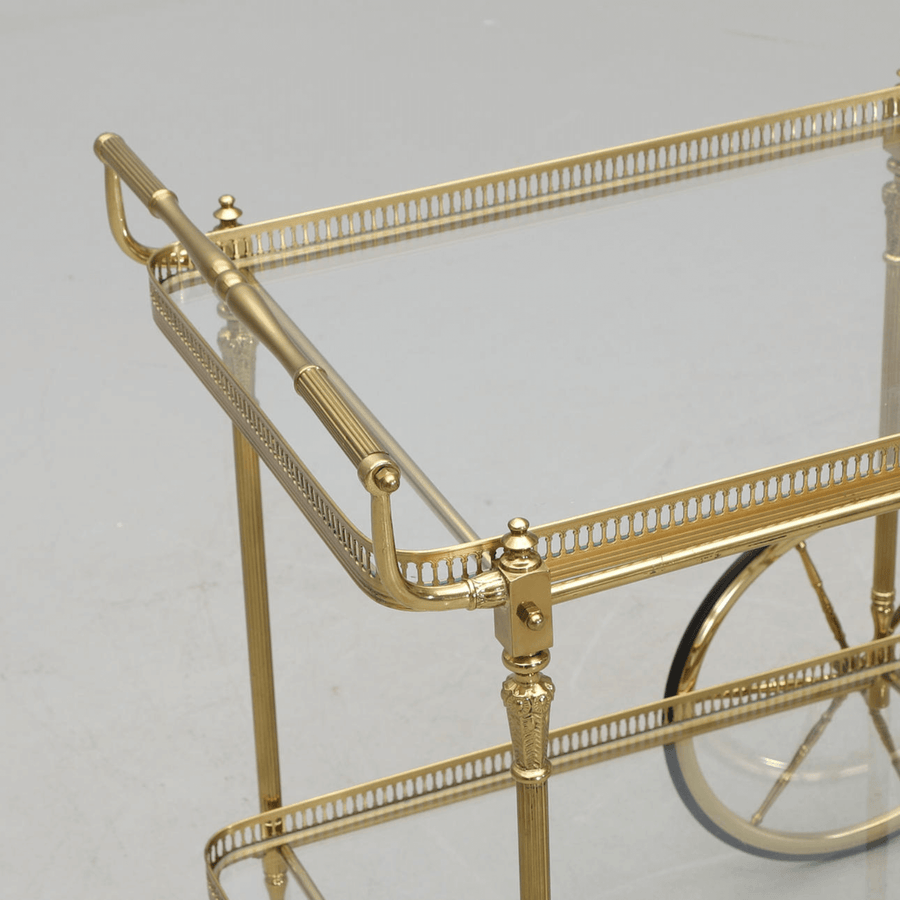 Antiques & Vintage An Antique Brass and Glass Trolley