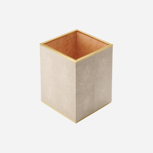 Classic Shagreen Waste Basket Wheat