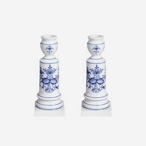 A Pair of Antique Meissen Candlesticks