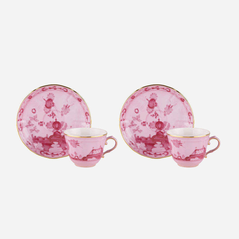 Bonadea Oriente Italiano Coffee Cup & Saucer Porpora - Set of 2