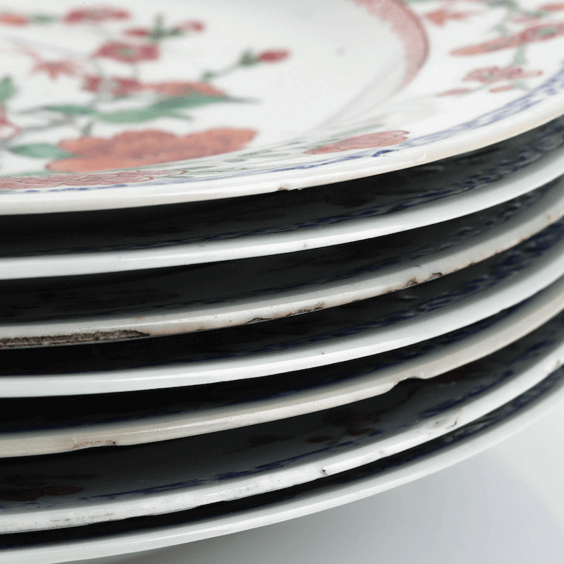 Antiques & Vintage Chien Lung Antique Plates - Set of 7