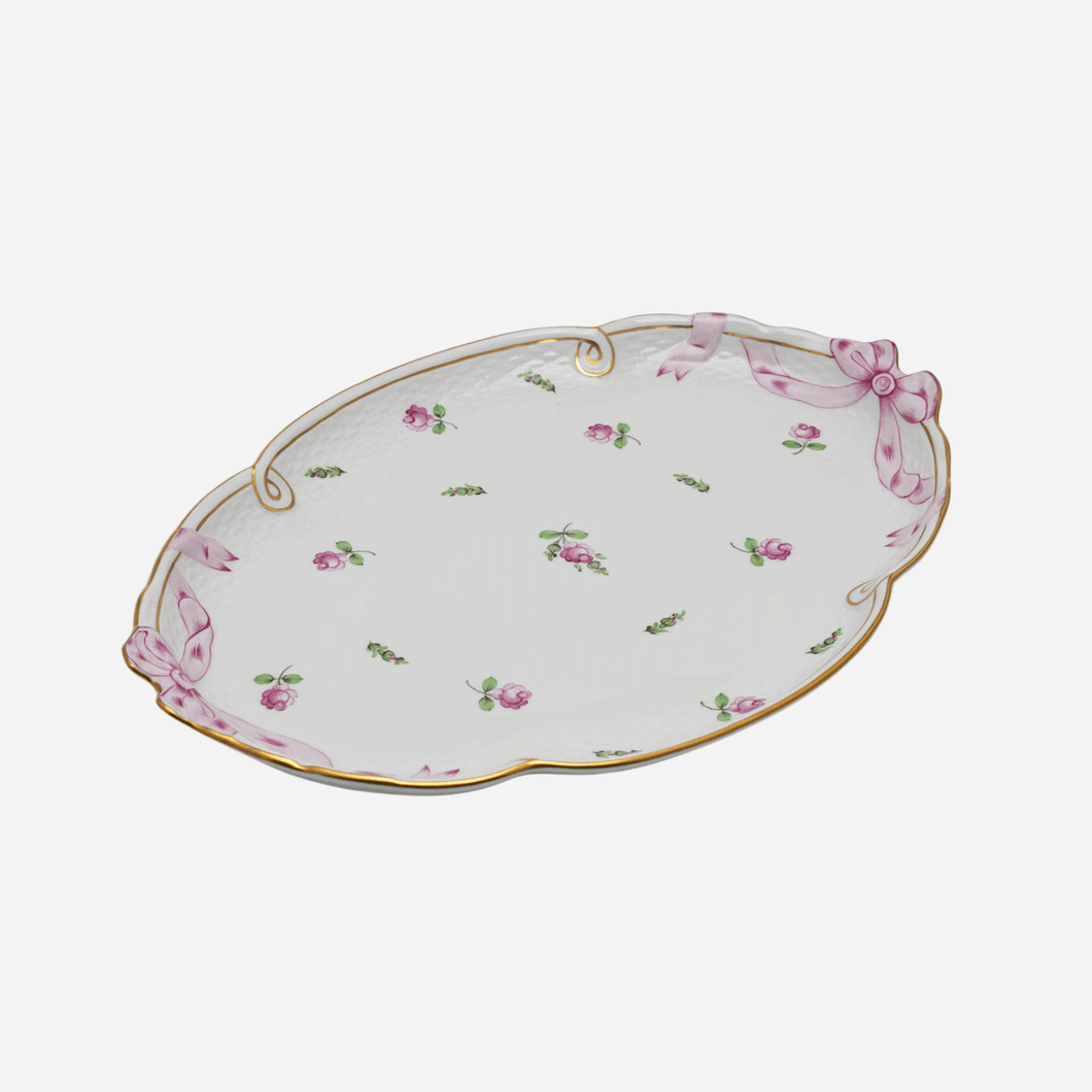 Antique Herend Vienna Rose & Bow Serving Platter