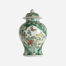 Load image into Gallery viewer, Antique Polychrome Ginger Jar with Birds and Peonies
