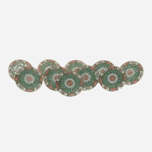 Antique Cabbage & Butterfly Plates - Set of 10