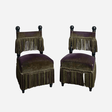 Load image into Gallery viewer, A Pair of Mid-20th Century Ebonised Salon Chairs
