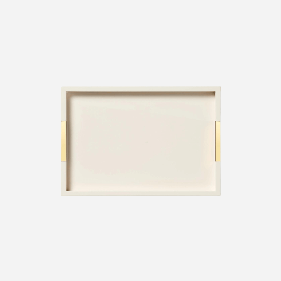 Bonadea Piero Lacquer Vanity Tray Cream