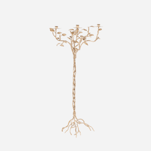 Load image into Gallery viewer, Antique Gold-Lacquered Metal Tree Candelabra
