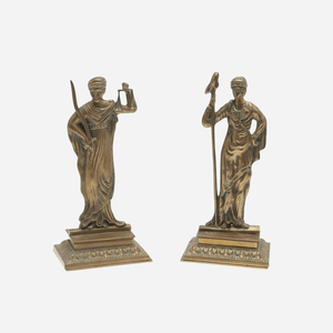 A Pair of Liberty and Justice Figures