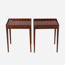 Load image into Gallery viewer, A Pair of Mahogany Scalloped Tables
