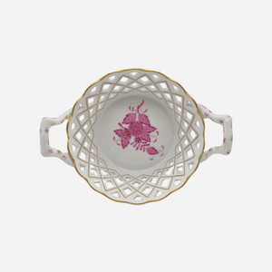 Antique Herend Apponyi Pink Bread Basket