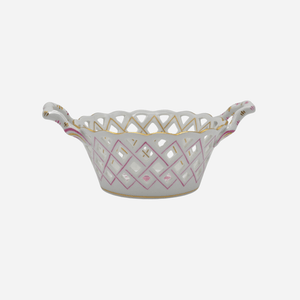 Antique Herend Apponyi Pink Bread Basket