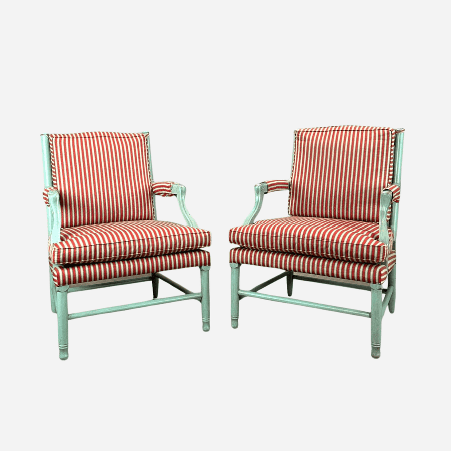 Antiques & Vintage A Pair of Arne Norell Striped Chairs