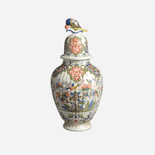 Load image into Gallery viewer, Antique Polychrome Delft Vase &amp; Cover
