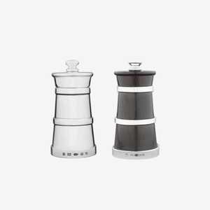 Blackwood and Silver Salt & Pepper Grinder Set