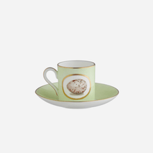 Load image into Gallery viewer, Egg &amp; Feather Espresso Cup &amp; Saucer
