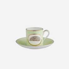 Load image into Gallery viewer, Egg &amp; Feather Espresso Cup &amp; Saucer
