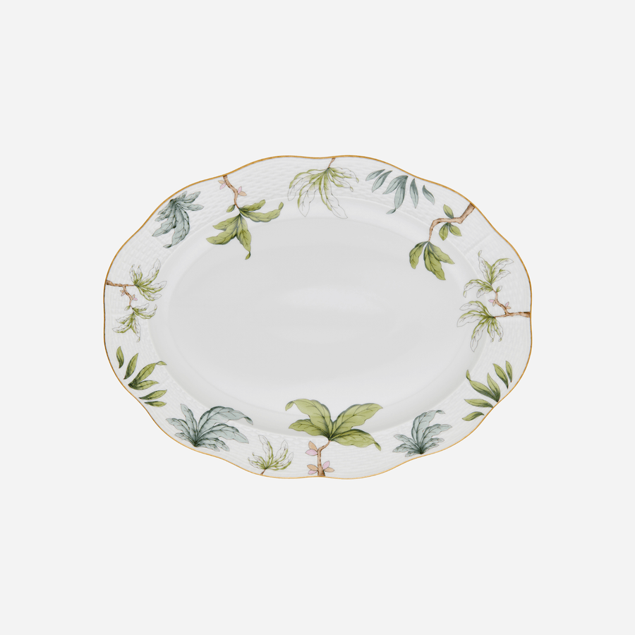 Herend Foret Foliage Oval Platter Large