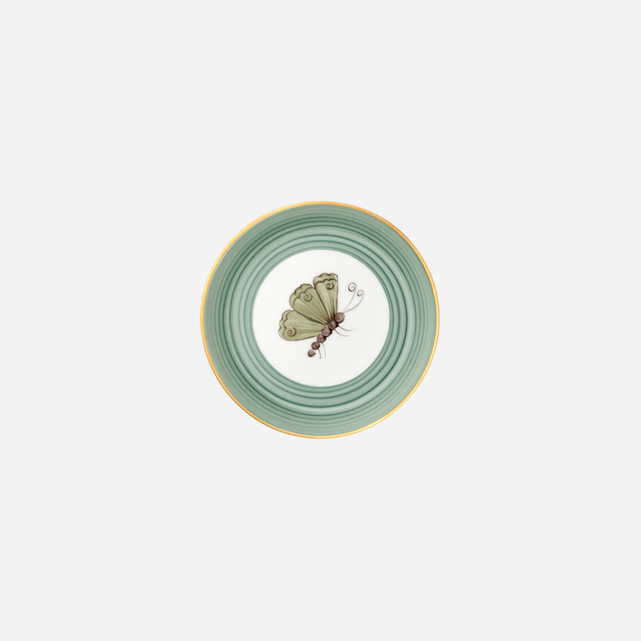 Marie Daâge Jardins d’Udaipur Butterfly Bread Plate - Moss