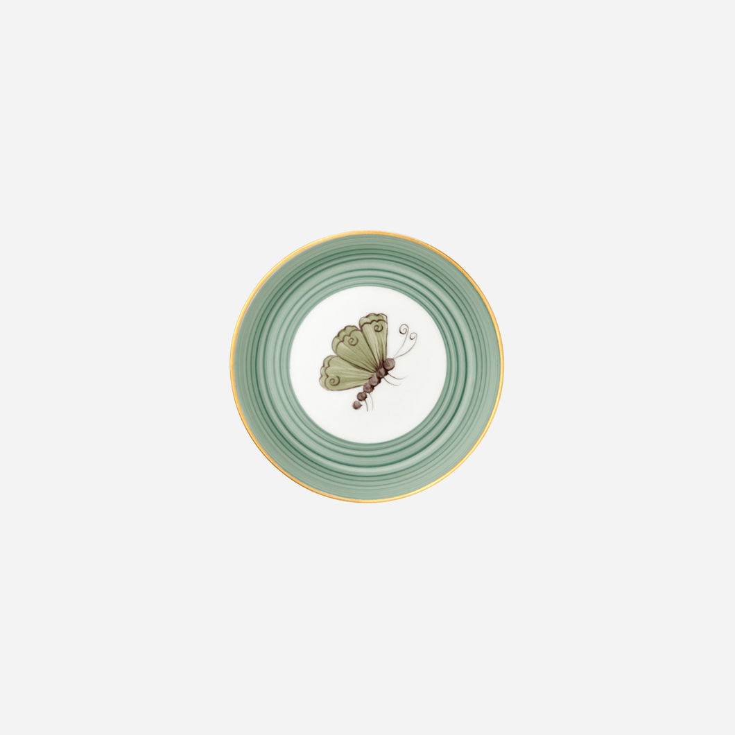 Jardins d’Udaipur Butterfly Bread Plate - Moss