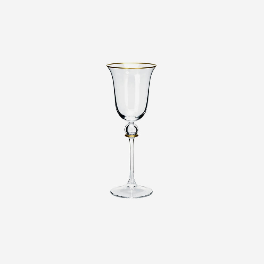 Bonadea Juwel Gold Red Wine Glass