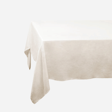 Load image into Gallery viewer, Ecru Linen Sateen Tablecloth
