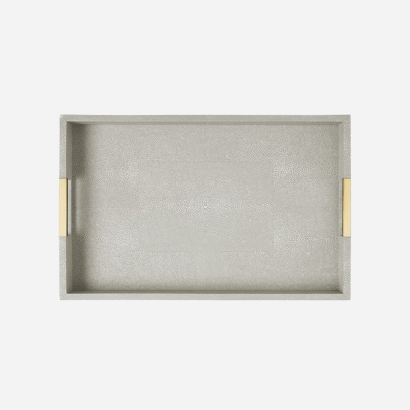 Modern Shagreen Desk Tray - Dove