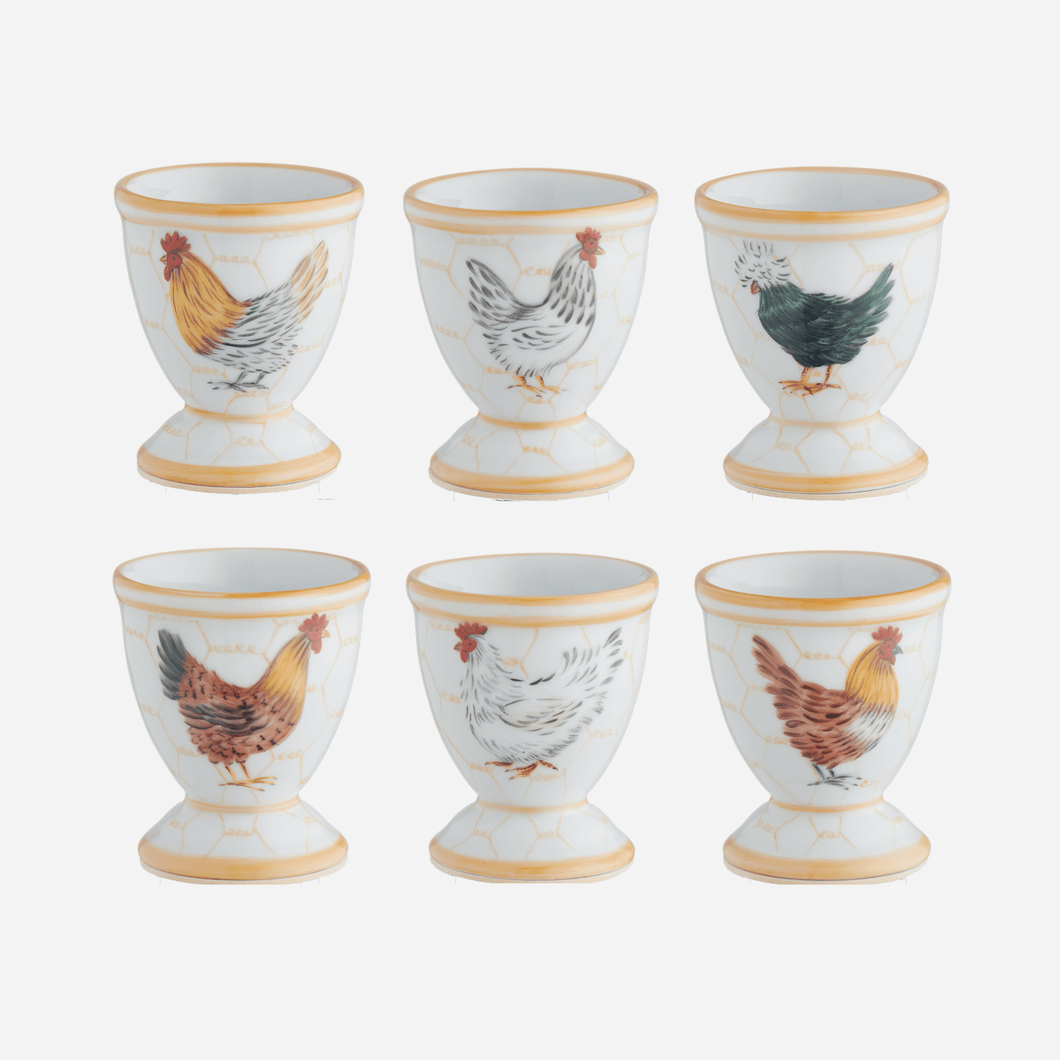 Plumes Egg Cup - Set of 6