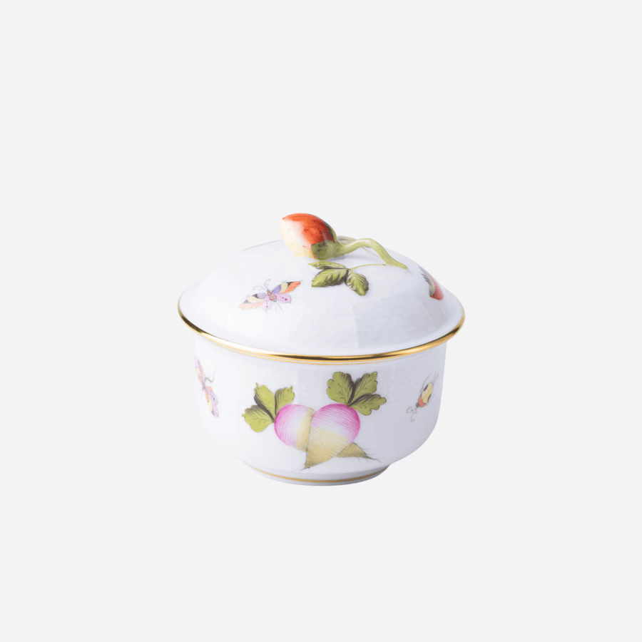 Herend Market Garden Sugar Bowl with Strawberry Lid