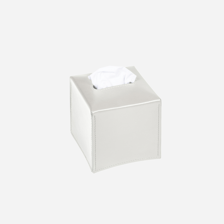 Giobagnara Ready Leather Tissue Holder Off White