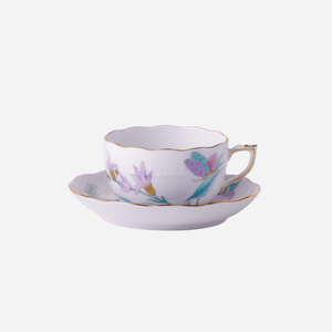 Royal Garden Flower Teacup & Saucer Turquoise