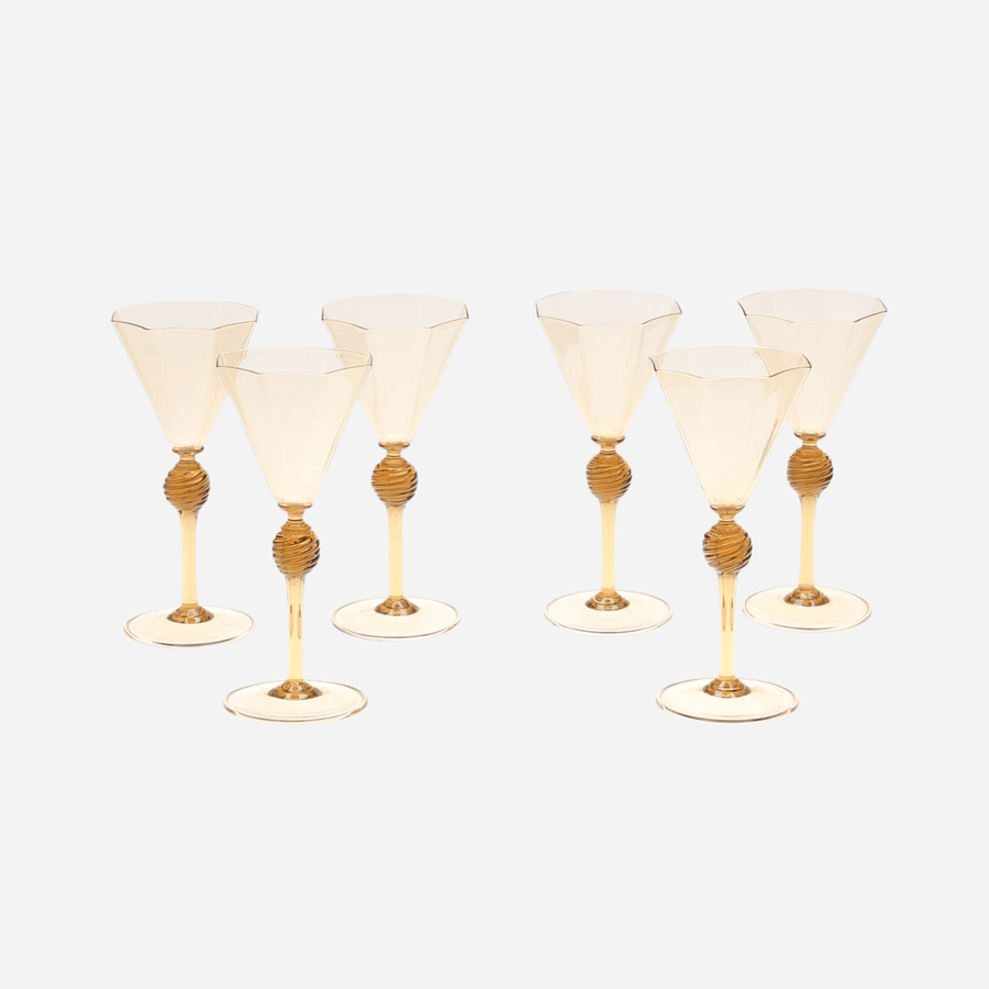 Bonadea Salviati Venetian Renaissance Revival Wine Glasses  - Set of 6