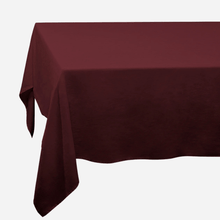 Load image into Gallery viewer, Wine Linen Sateen Tablecloth - Large
