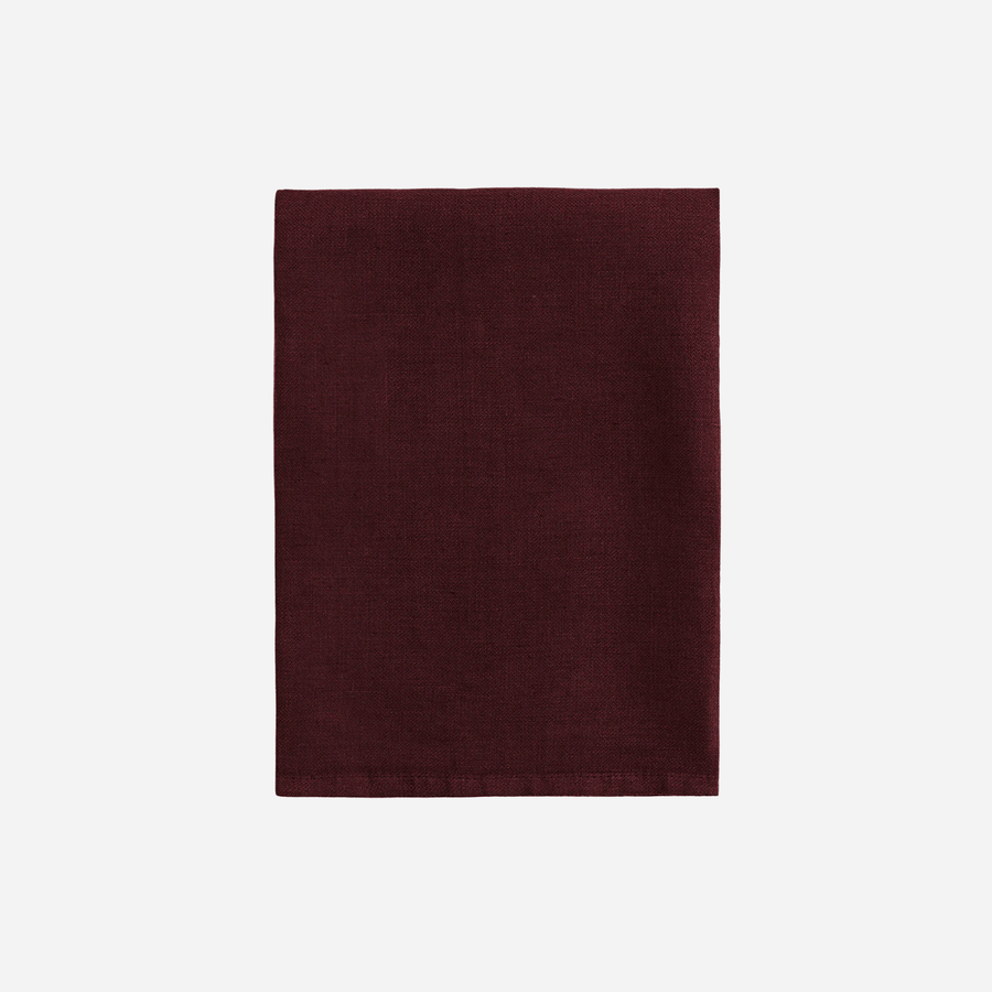 L'Objet Wine Linen Sateen Napkins - Set of 4