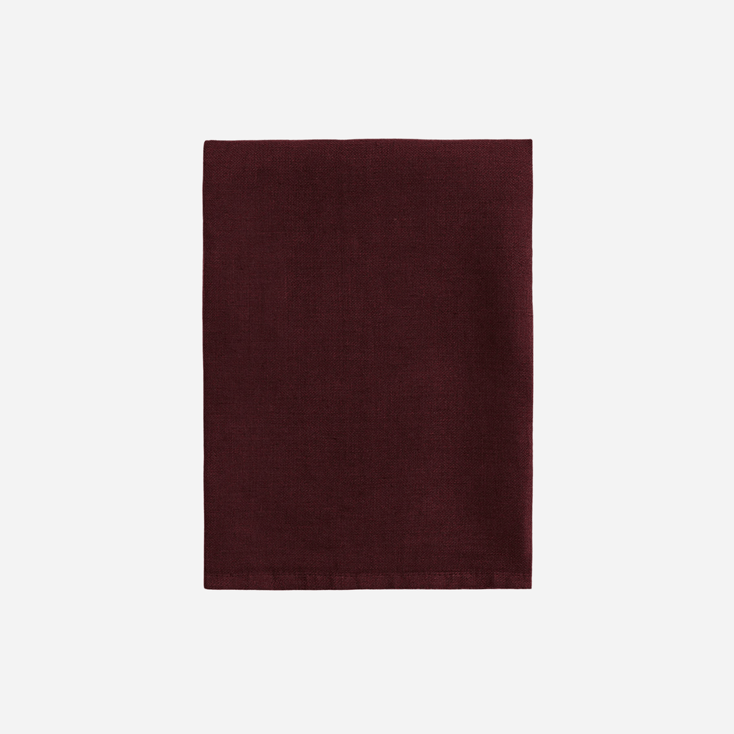 Wine Linen Sateen Napkins - Set of 4