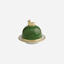 Load image into Gallery viewer, Sous Le Soleil Empire Green Butter Dish
