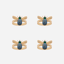 Load image into Gallery viewer, Winged Bug Napkin Ring - Set of 4
