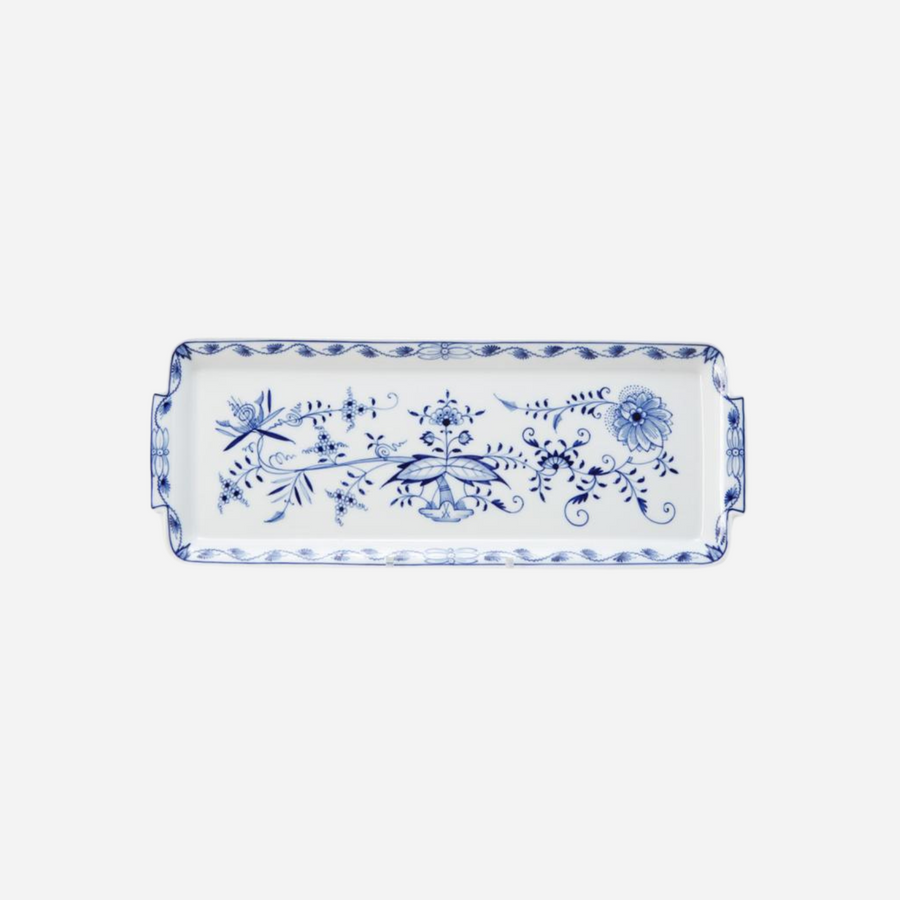 Antiques & Vintage Antique Meissen Blue Onion Rectangular Sandwich Platter