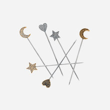 Load image into Gallery viewer, Celestial Cocktail Picks - Set of 6
